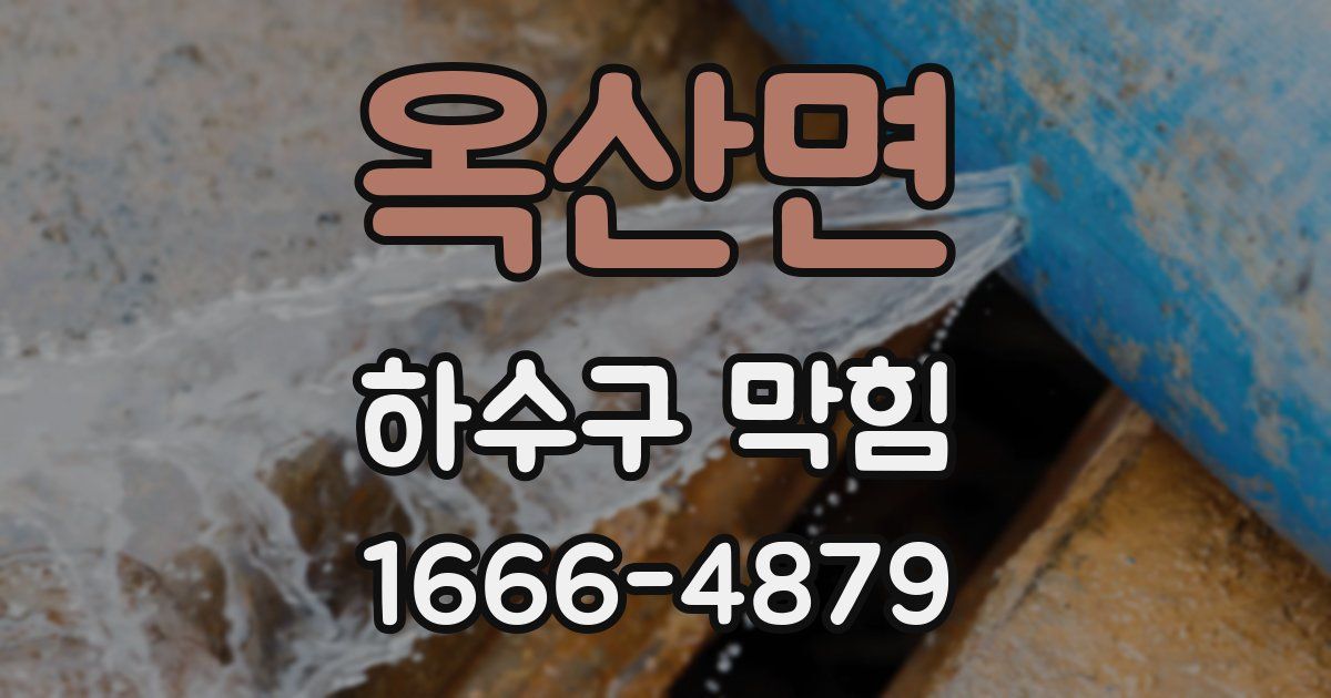 옥산면 하수구 막힘