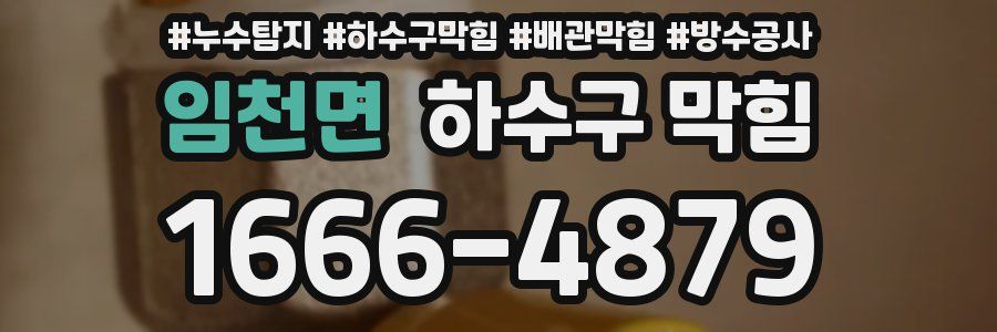 임천면 하수구 막힘