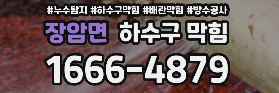 장암면 하수구 막힘