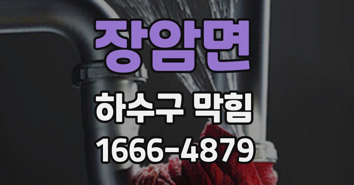 장암면 하수구 막힘