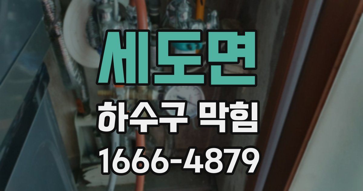 세도면 하수구 막힘