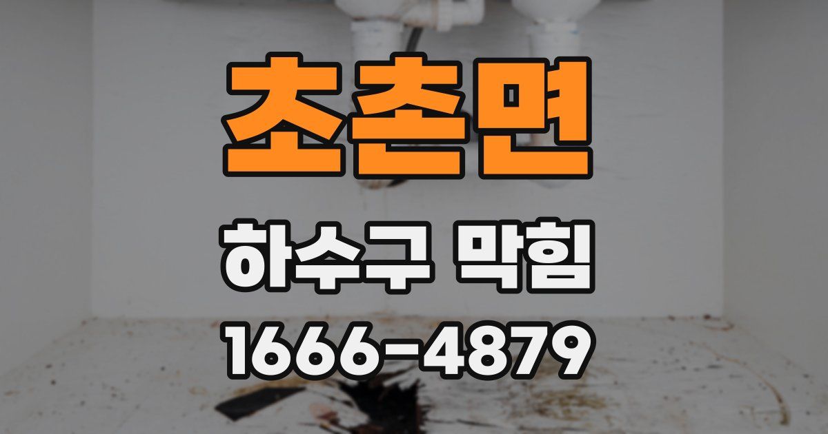 초촌면 하수구 막힘