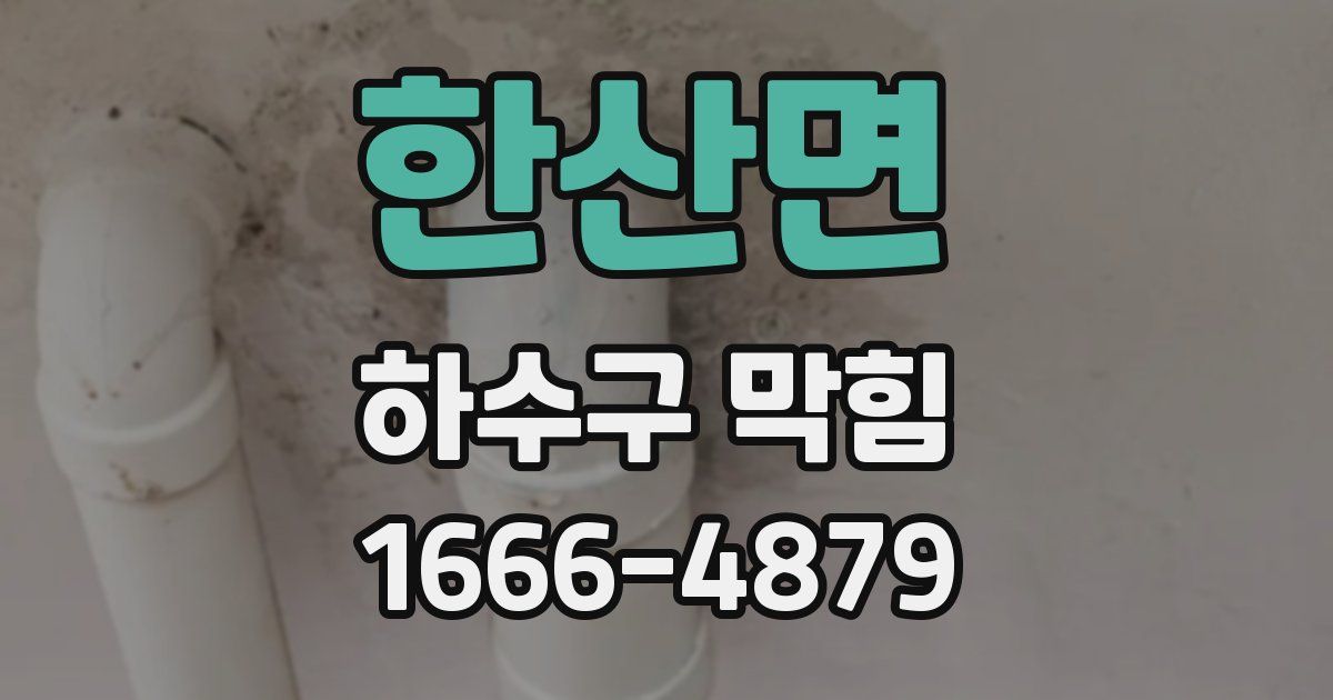 한산면 하수구 막힘