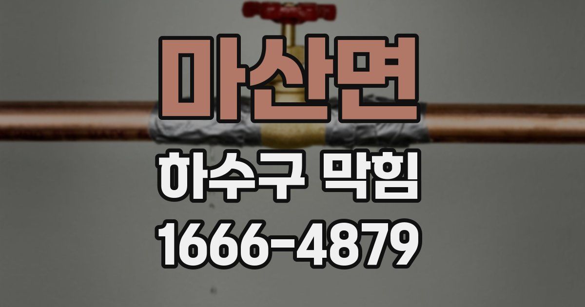 마산면 하수구 막힘