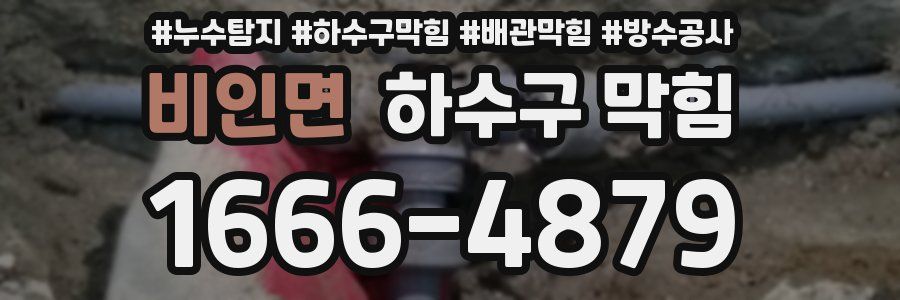 비인면 하수구 막힘