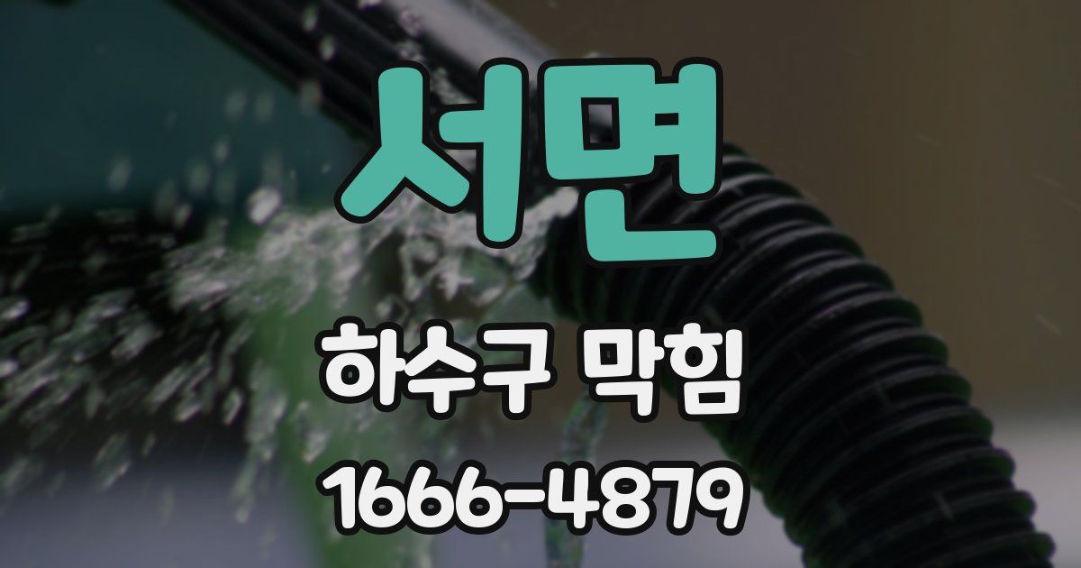 서면 하수구 막힘