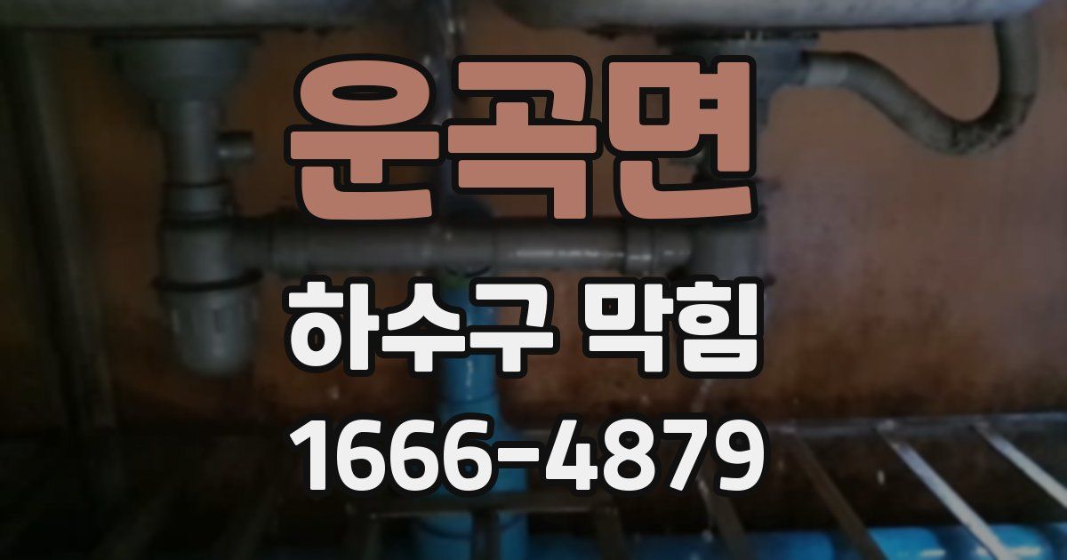 운곡면 하수구 막힘