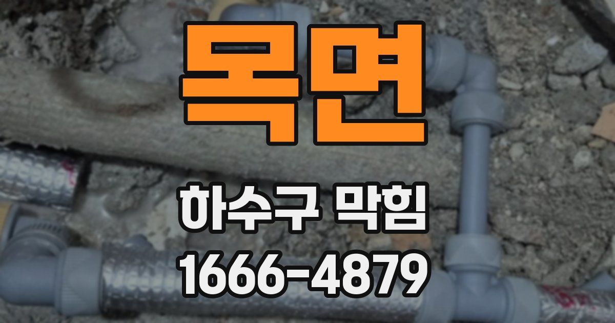 목면 하수구 막힘