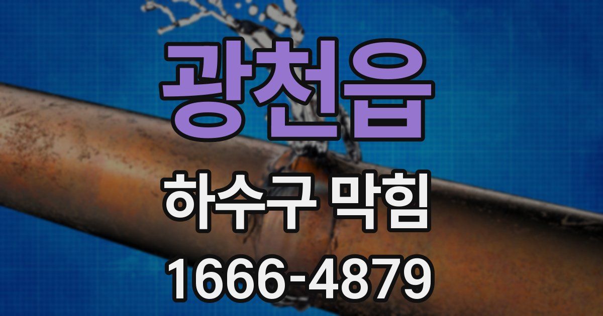 광천읍 하수구 막힘