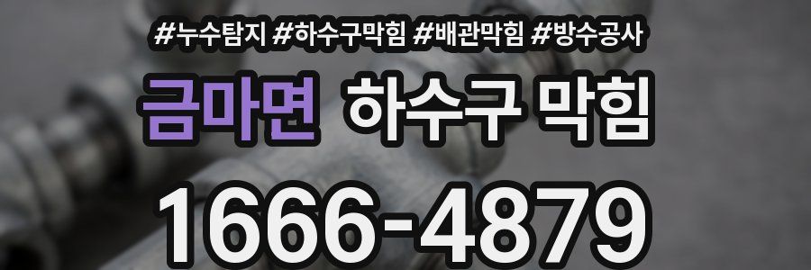 금마면 하수구 막힘