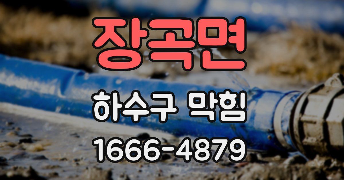 장곡면 하수구 막힘