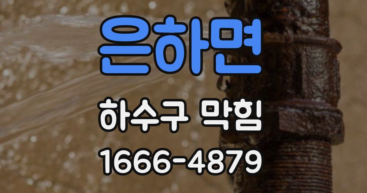 은하면 하수구 막힘