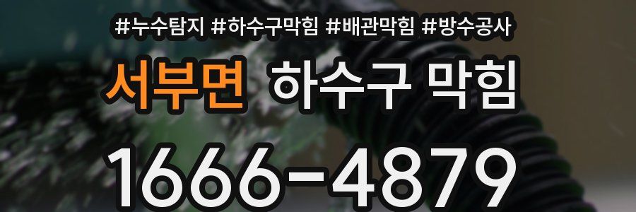 서부면 하수구 막힘