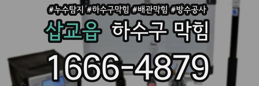 삽교읍 하수구 막힘