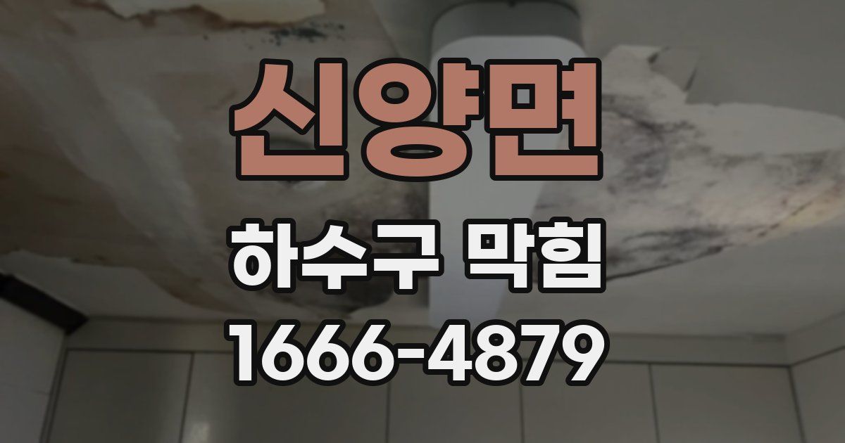 신양면 하수구 막힘