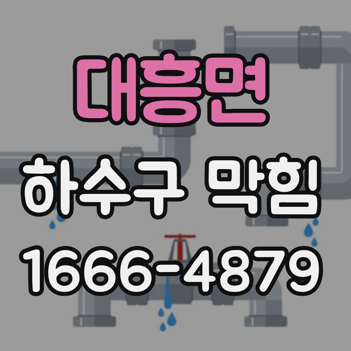 대흥면 하수구 막힘