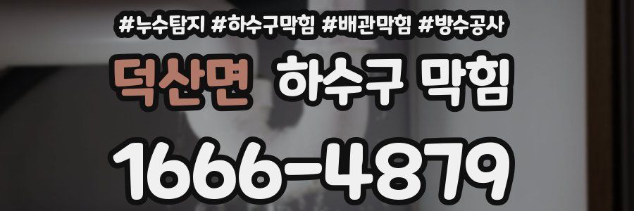 덕산면 하수구 막힘