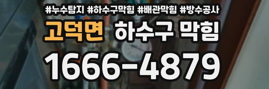 고덕면 하수구 막힘