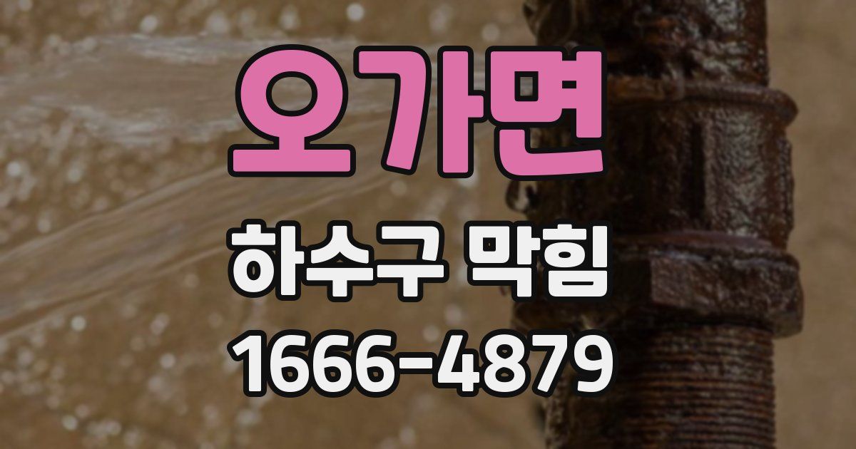 오가면 하수구 막힘