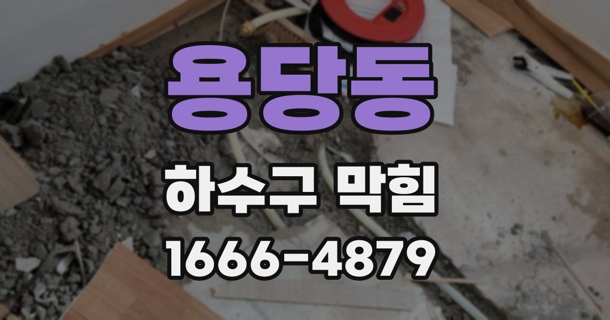 용당동 하수구 막힘
