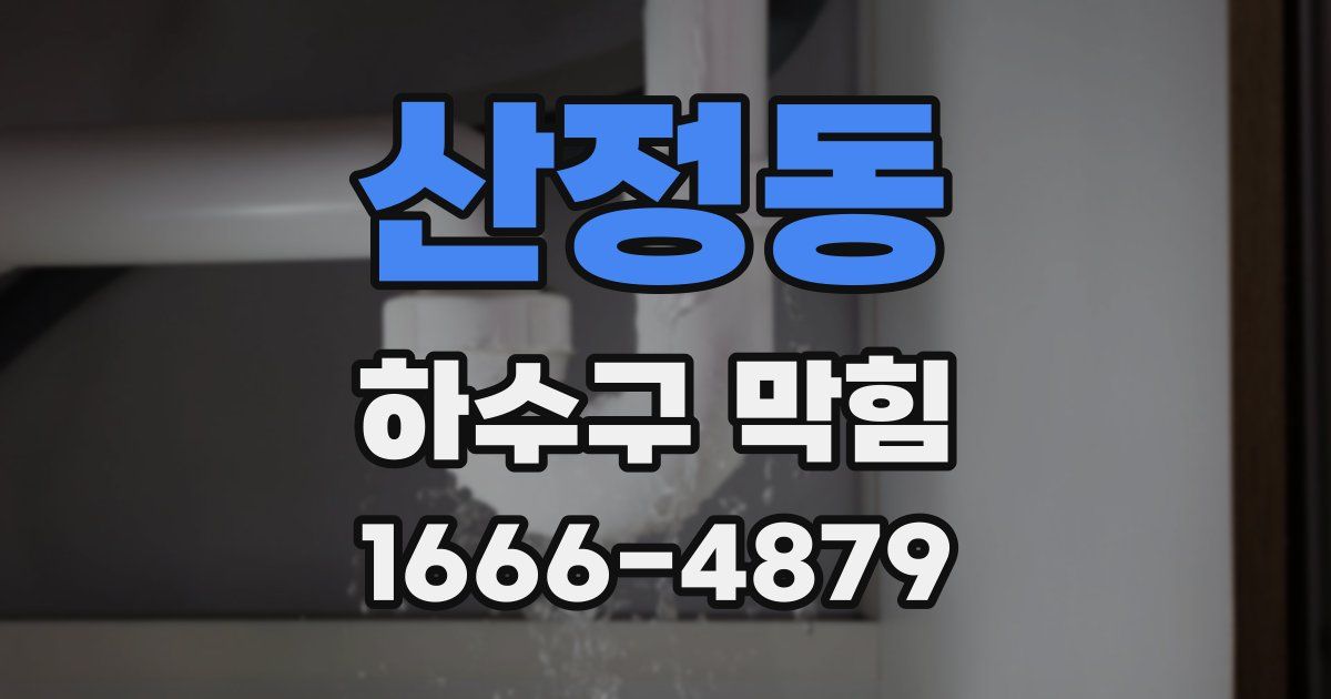 산정동 하수구 막힘