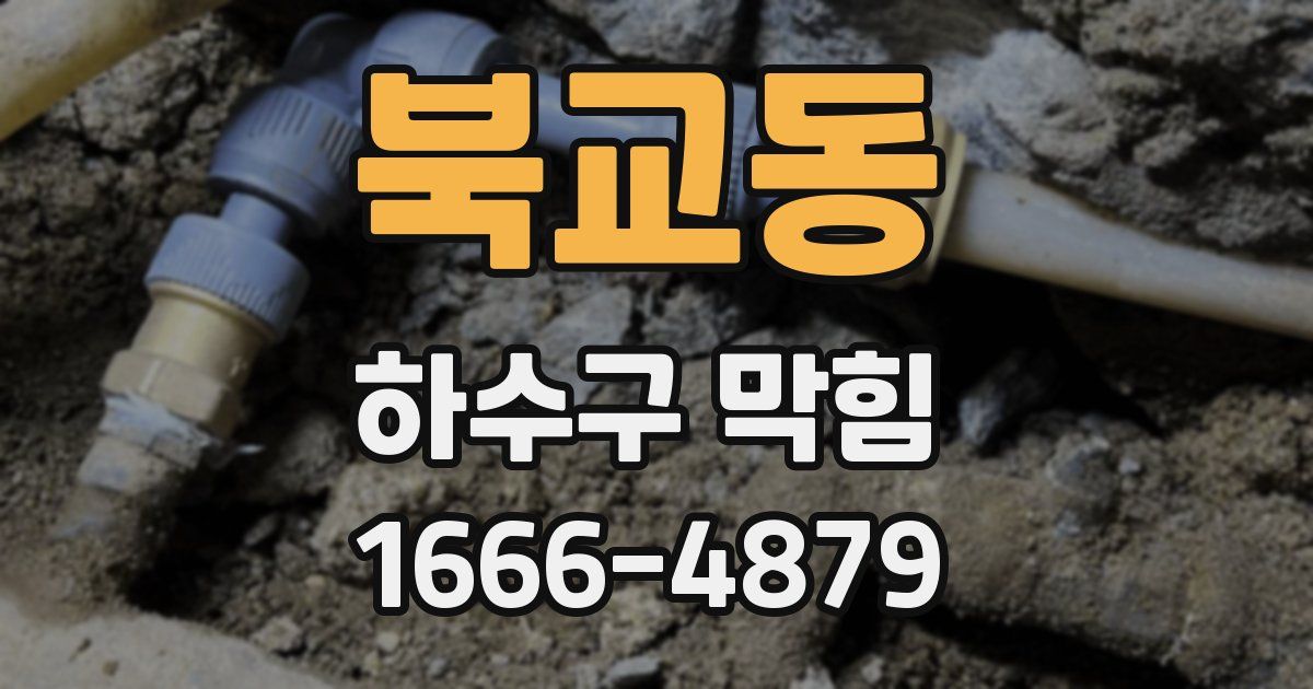 북교동 하수구 막힘