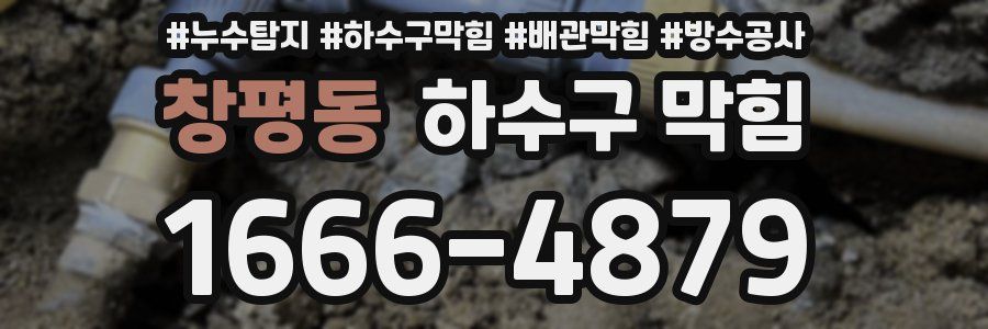 창평동 하수구 막힘