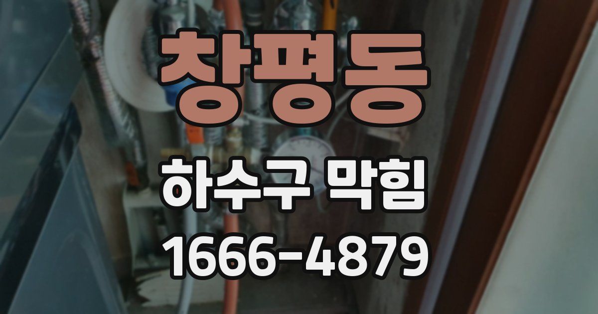 창평동 하수구 막힘