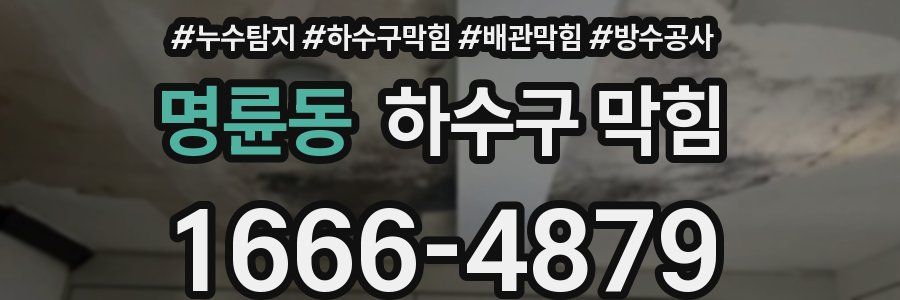 명륜동 하수구 막힘