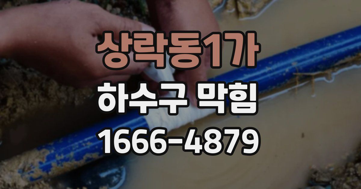 상락동1가 하수구 막힘