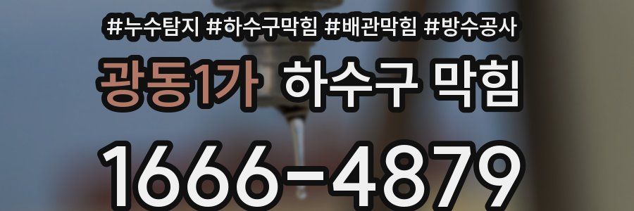 광동1가 하수구 막힘