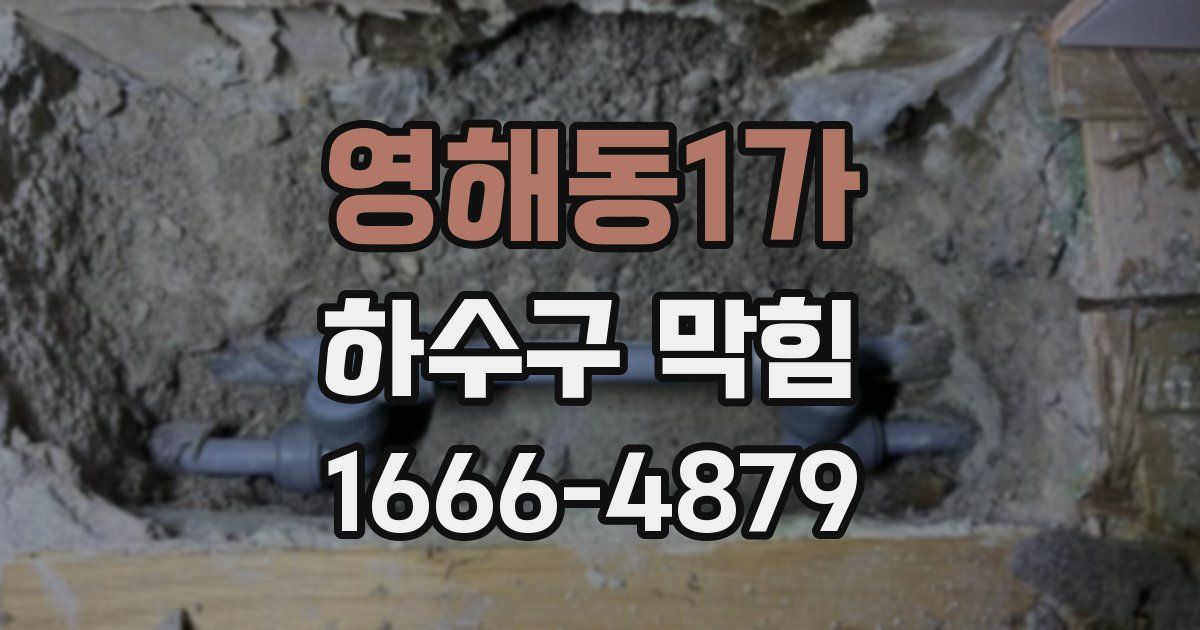 영해동1가 하수구 막힘