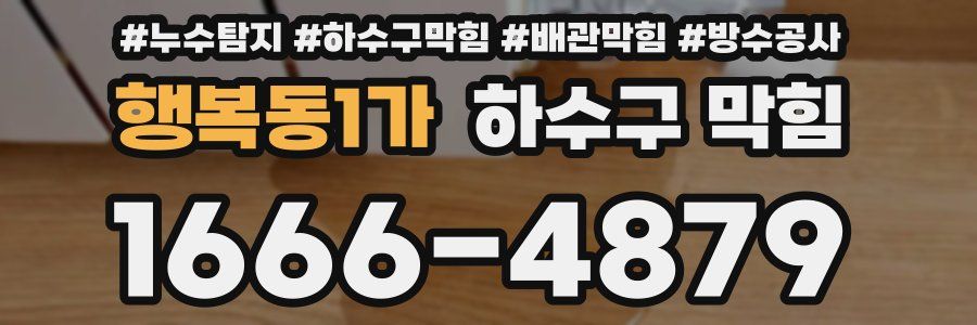 행복동1가 하수구 막힘