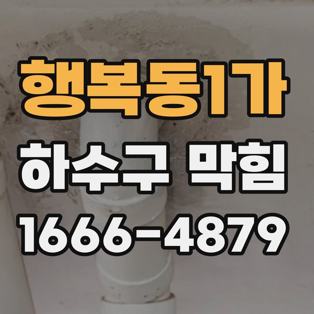 행복동1가 하수구 막힘