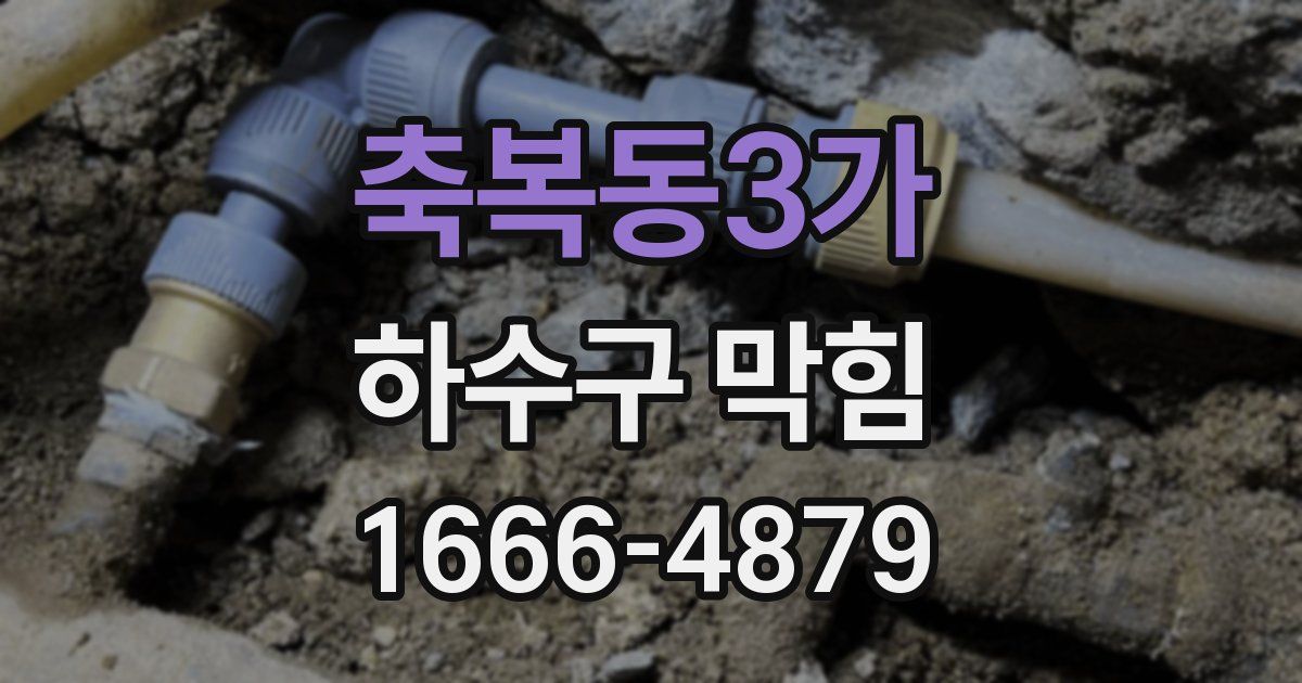 축복동3가 하수구 막힘