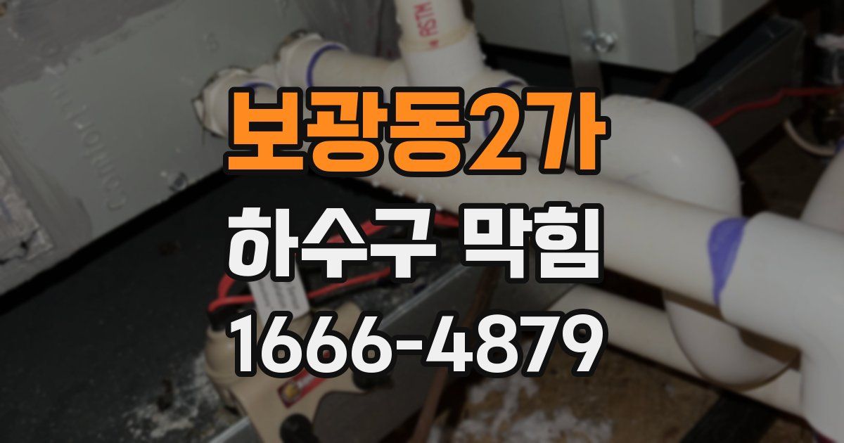 보광동2가 하수구 막힘