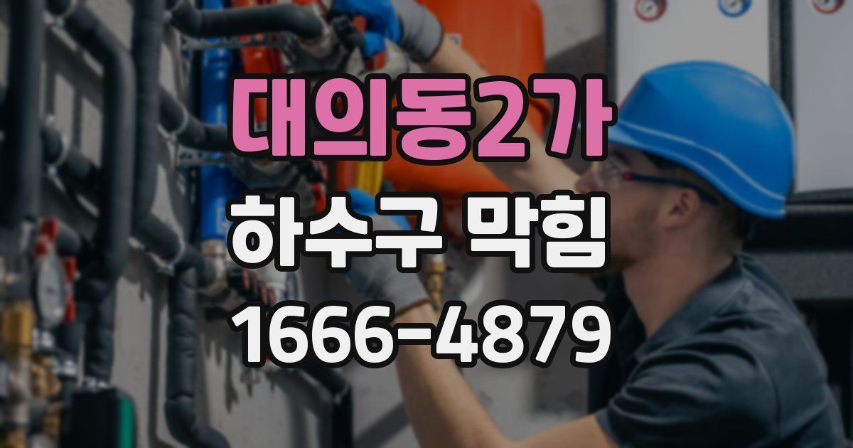 대의동2가 하수구 막힘