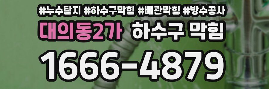대의동2가 하수구 막힘
