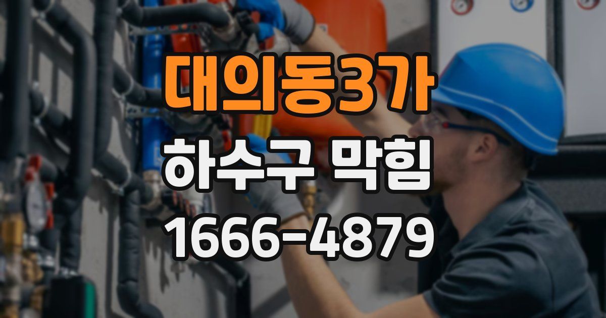 대의동3가 하수구 막힘