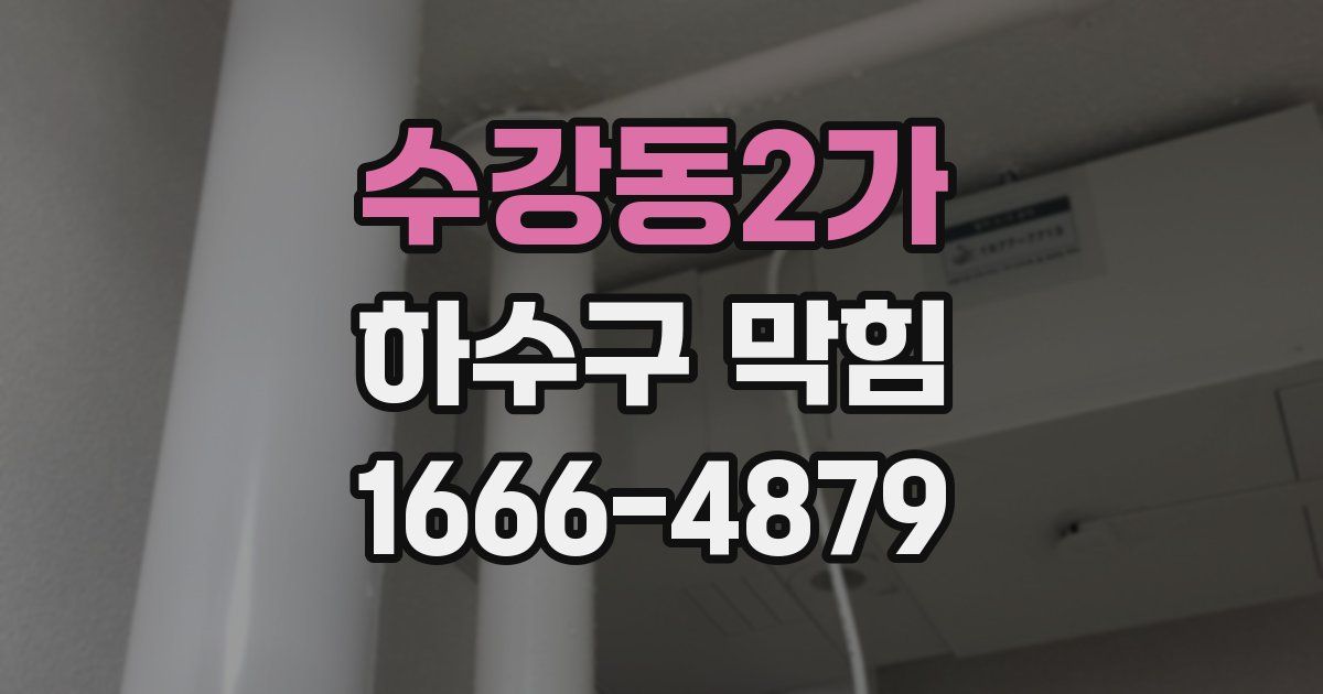 수강동2가 하수구 막힘
