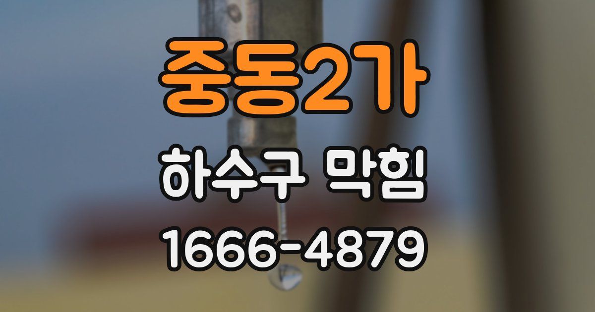 중동2가 하수구 막힘