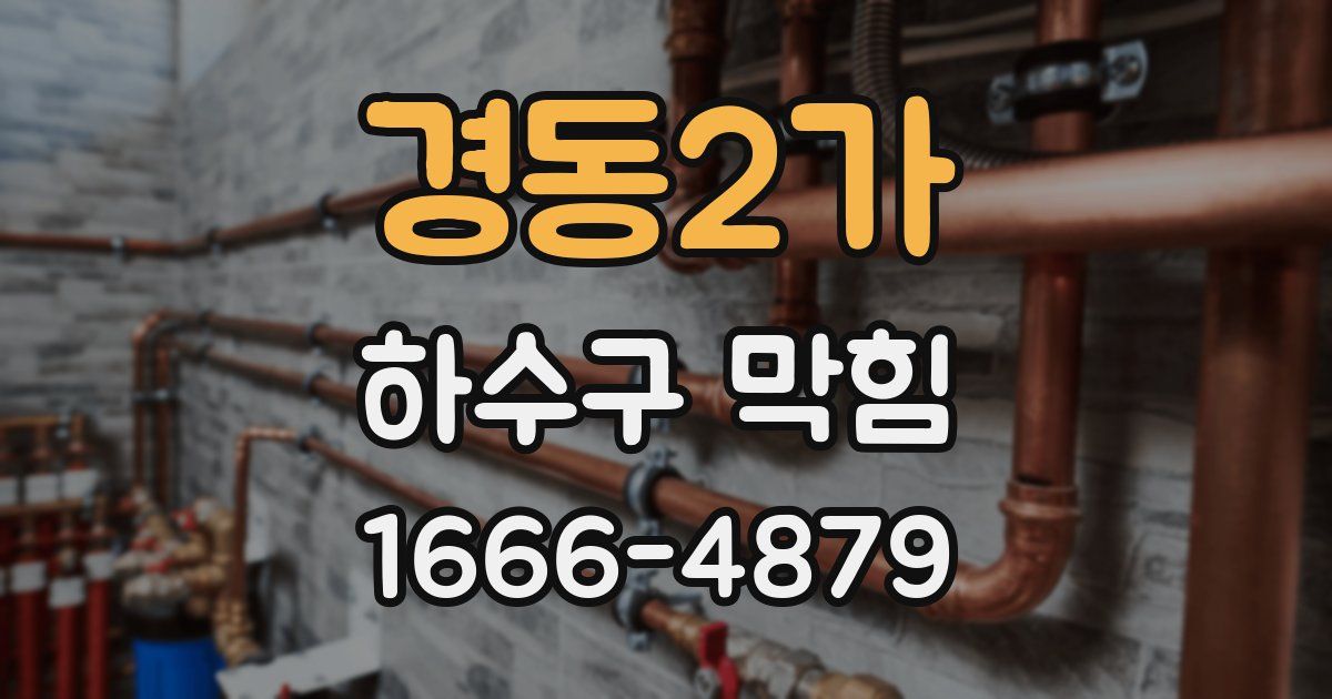 경동2가 하수구 막힘