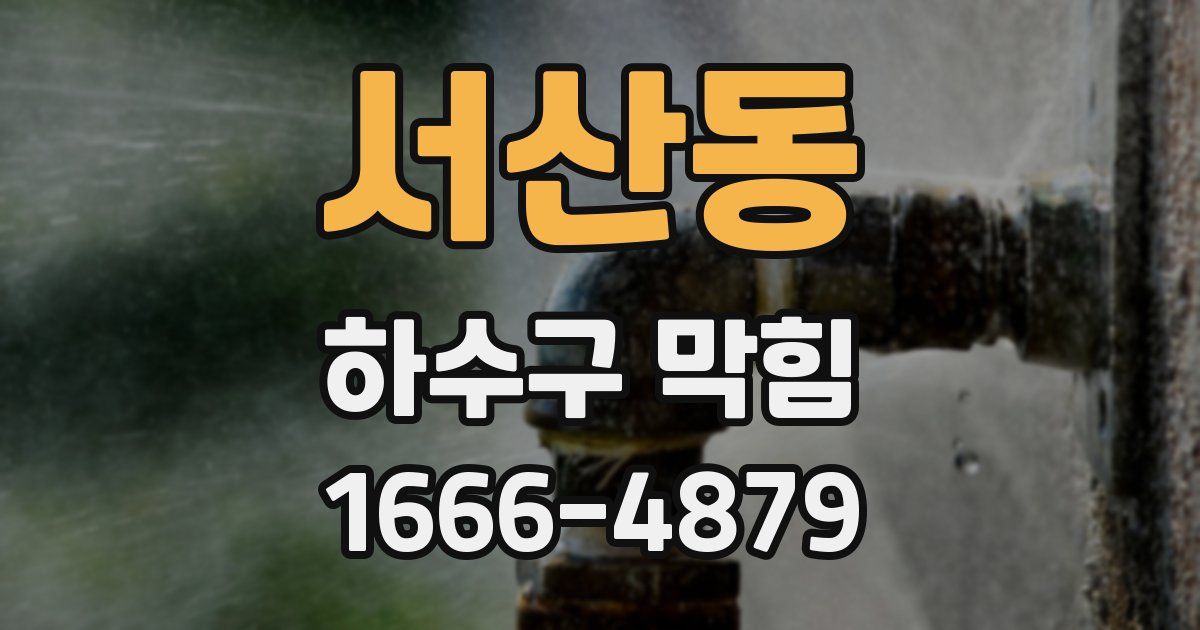 서산동 하수구 막힘