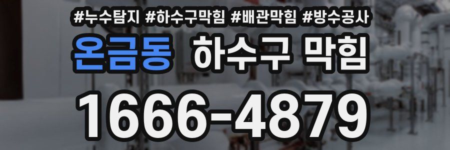 온금동 하수구 막힘