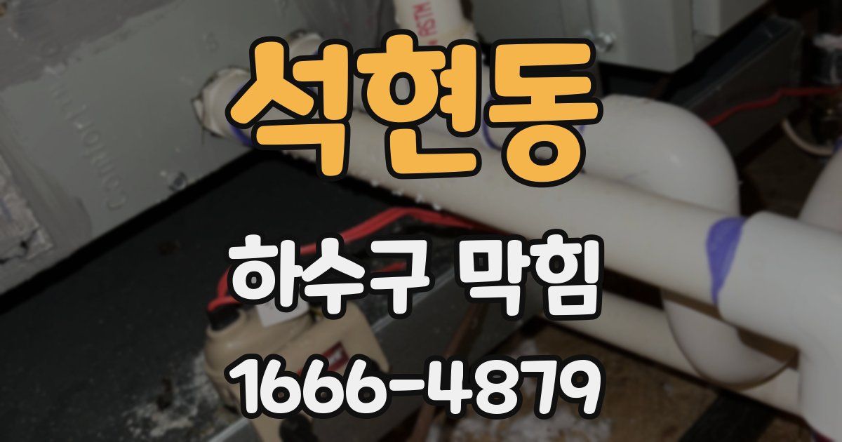 석현동 하수구 막힘
