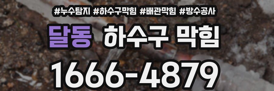 달동 하수구 막힘