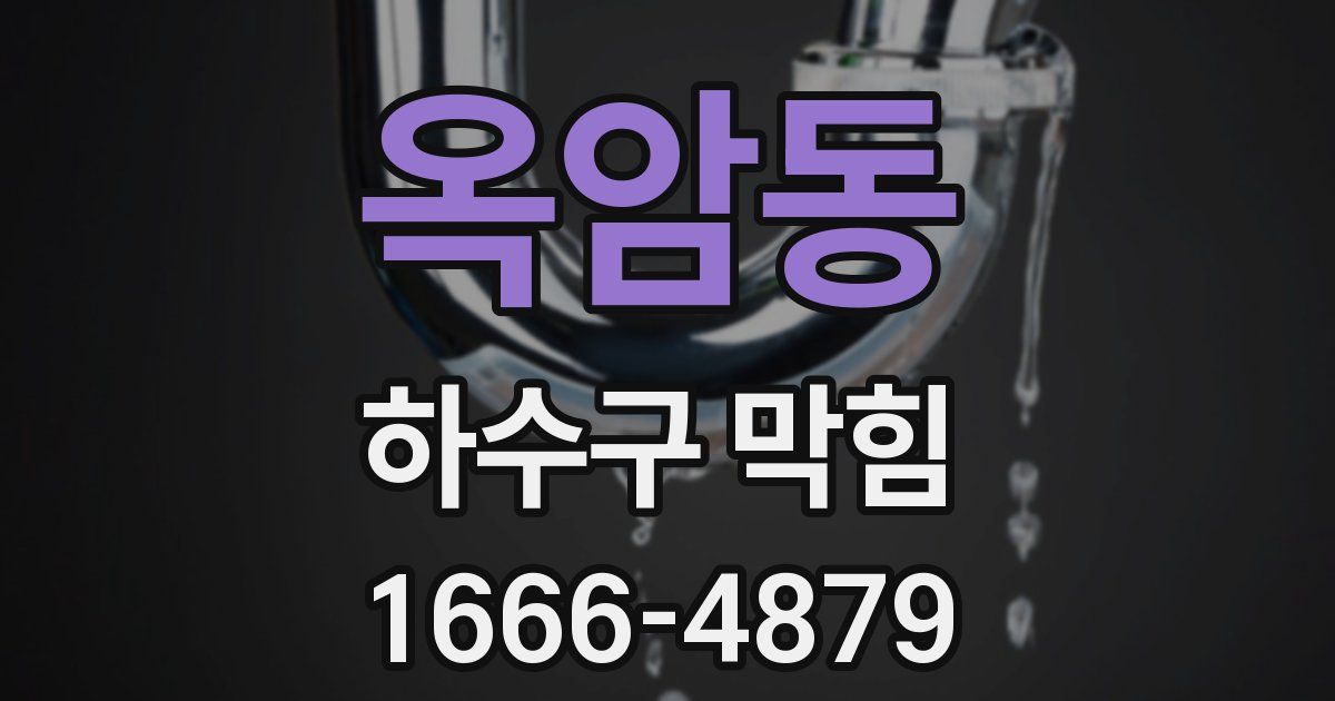 옥암동 하수구 막힘