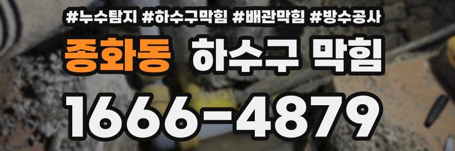 종화동 하수구 막힘