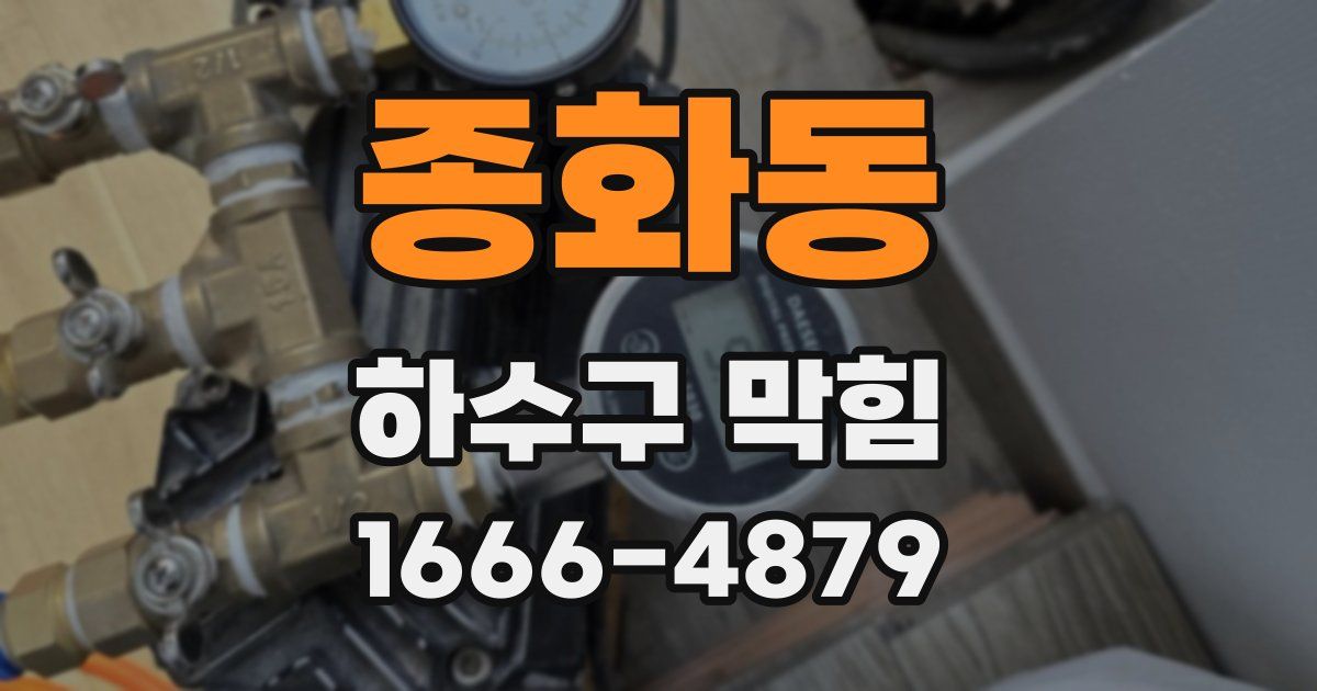종화동 하수구 막힘