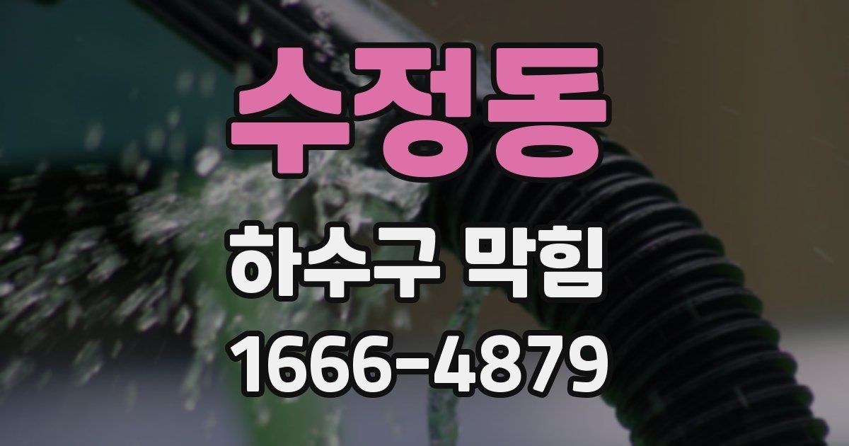 수정동 하수구 막힘